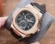 Copy Patek Philippe Grand Complications Nautilus Watches Brown Leather Strap (3)_th.jpg